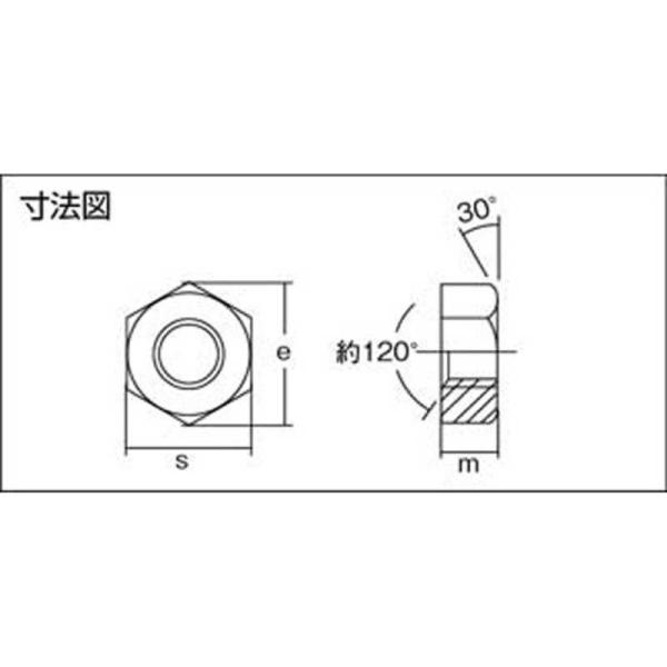 他サイト： 六角ナット1種 ユニクロム サイズM3×0.5 400個入の商品画像