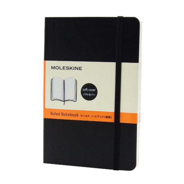 MOLESKINE�@�N���V�b�N �m�[�g�u�b�N �\�t�g�J�o�[ ���[���h(���r) �u���b�N Pocket�@QP611