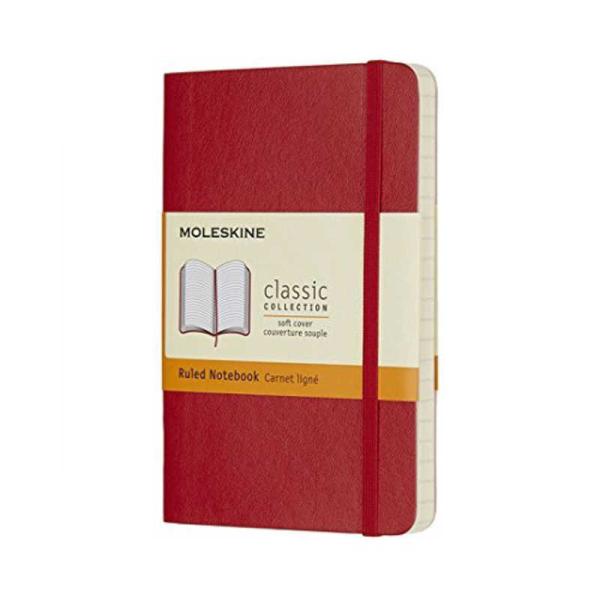 MOLESKINE�@�J���[�m�[�g �m�[�g�u�b�N �\�t�g�J�o�[ ���[���h(���r) ���b�h Pocket�@QP611F2