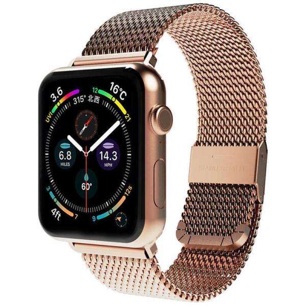 ROA�@CLIP MESH BAND for Apple Watch 45 / 44 / 42mm ���[�Y�S�[���h miak (�~�A�b�N)�@SMAMAW4244RG