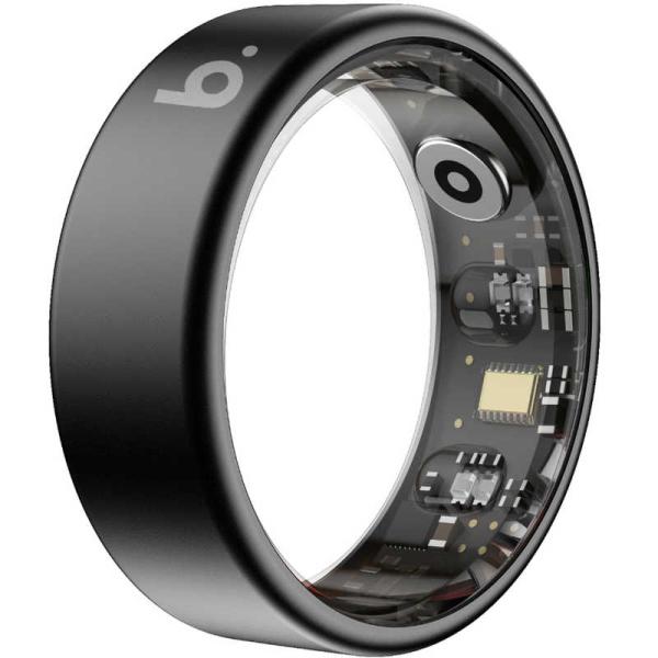 インテック　b.ring(ブリング) G2 第二世代 チタニウム AIスマートリング 睡眠・健康管理 10号(内周62.5mm)ブラック　B105TNBK2
