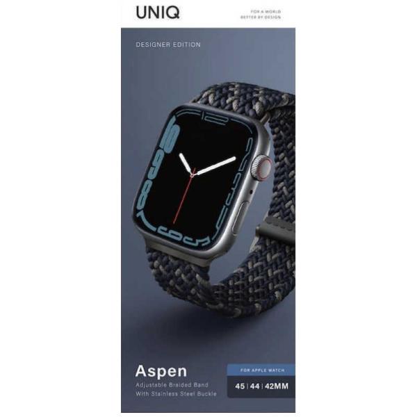 KENZAN�@ASPEN DESIGNER EDITION BRAIDED APPLE WATCH STRAP 45/44/42MM - OBSIDIAN BLUE�@UNIQ45MMASPDEOBLU