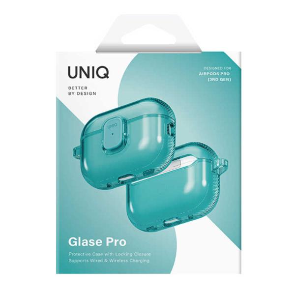 KENZAN AirPodsPro3ケース UNIQ TPUケース GLASE PRO TEAL UNIQ