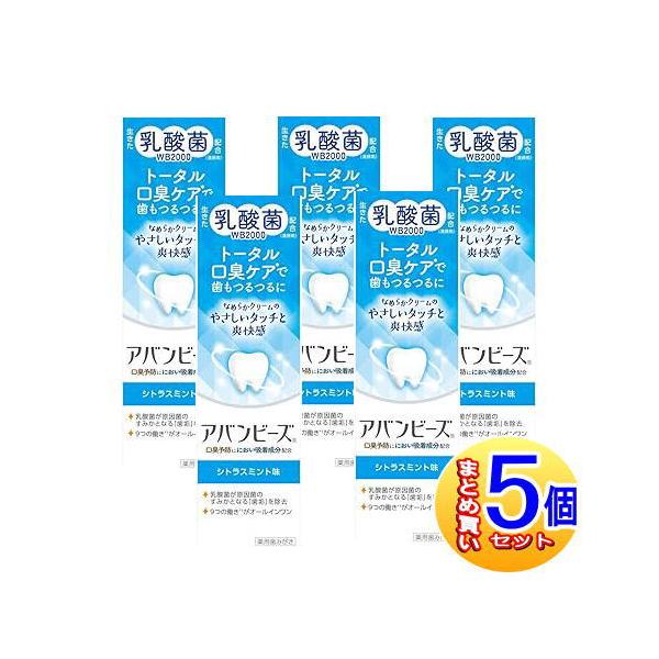 【5個セット】【医薬部外品】アバンビーズ トータル口臭 ケア　80g【小型宅配便】