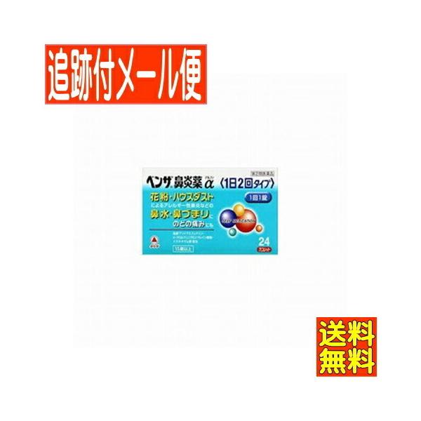 【第(2)類医薬品】ベンザ鼻炎薬α(1日2回タイプ) 24錠　武田薬品工業【メール便送料無料】