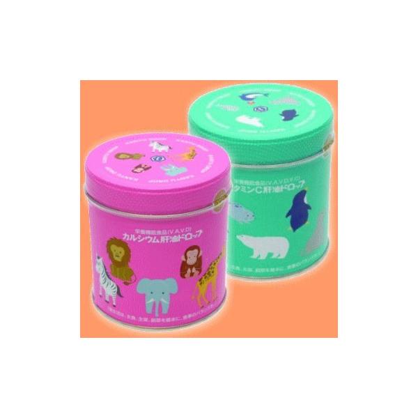 河合（カワイ）肝油ドロップ 300粒 ビタミンC+カルシウム 2個