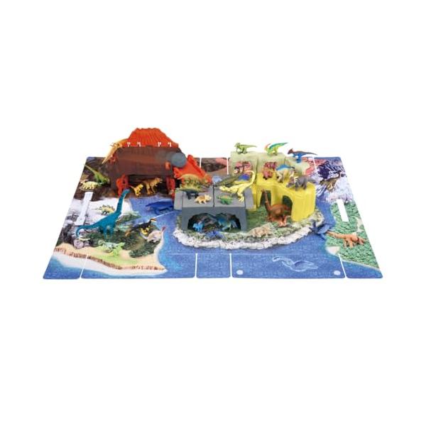 【商品名】　タカラトミー アニア パッとおかたづけ 恐竜大乱闘ワールド 動物 恐竜 おもちゃ 3歳以上 【商品説明】　・(C) TOMY・電池は使用しません。 【サイズ】　高さ : 11.30 cm　横幅 : 34.40 cm　奥行 : 4...