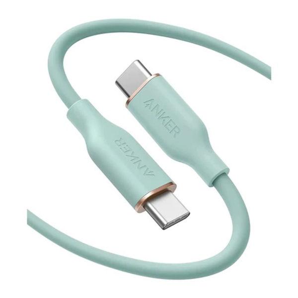 Anker PowerLine III Flow USB-C &amp; USB-C ケーブル(1.8m ミントグリーン) A8553061（直送品）