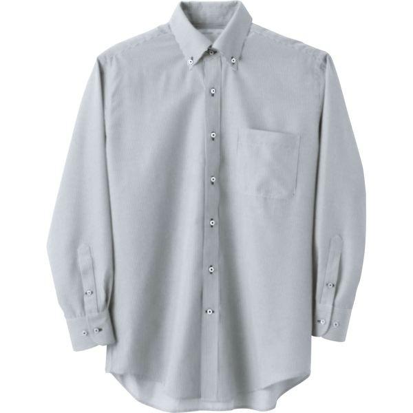 住商モンブラン Careermate（キャリアメイト） シャツ 兼用 長袖 グレーストライプ S MC7375 1枚（直送品）