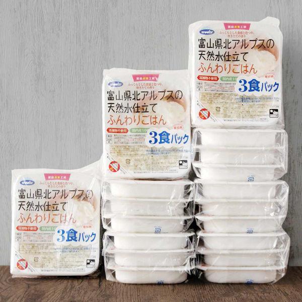 【200g×3食】富山県北アルプスの天然水仕立て　ふんわりごはん　添加物不使用　8セット（計24食）ウーケ　パックご飯