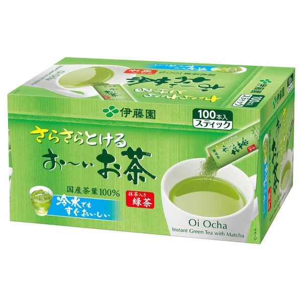 【水出し可】伊藤園 おーいお茶 さらさら抹茶入り緑茶 スティック 1箱（100本入）