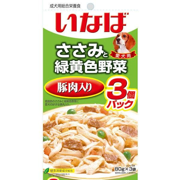 いなば ドッグフード ささみ緑黄色野菜 豚肉入り 80g 3袋 1袋 Lohaco Paypayモール店 通販 Paypayモール