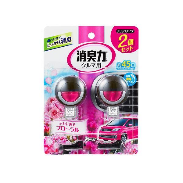 クルマの消臭力 クリップタイプ フローラルの香り 1パック 2個入り 消臭剤 車 芳香剤 エステー Lohaco Paypayモール店 通販 Paypayモール