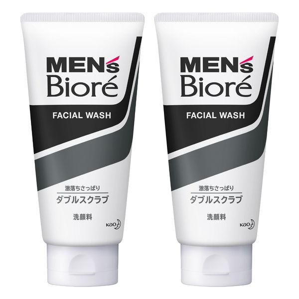 メンズビオレ 洗顔料 ダブルスクラブ 130g 2個 男の肌は女性と比べて乾きやすい！