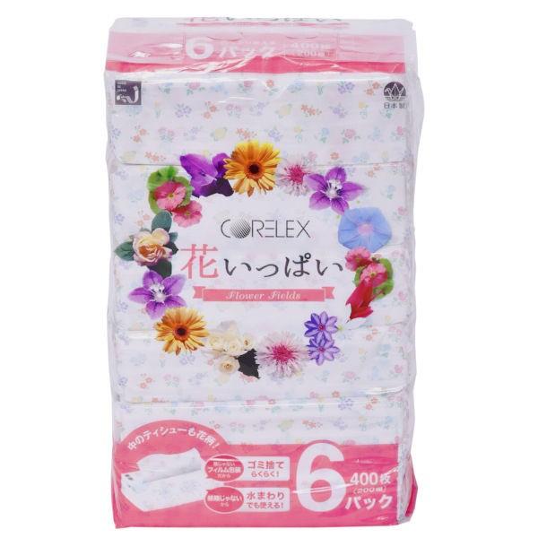 ティッシュペーパー 0組 6個入 1パック 花いっぱいティシュー コアレックス信栄 Lohaco Paypayモール店 通販 Paypayモール