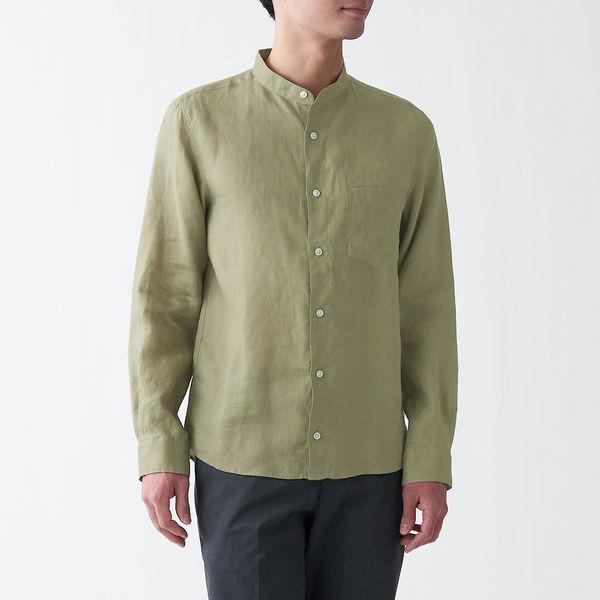無印良品 フレンチリネン洗いざらしスタンドカラーシャツ 紳士 S ライトグリーン 良品計画 Lohaco Paypayモール店 通販 Paypayモール