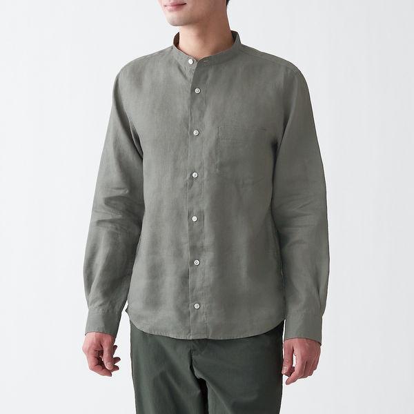 無印良品 フレンチリネン洗いざらしスタンドカラーシャツ 紳士 S グレー 良品計画 Lohaco Paypayモール店 通販 Paypayモール