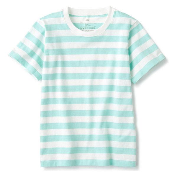 無印良品 インド綿天竺編みtシャツ キッズ 1 ミントグリーンボーダー 良品計画 Lohaco Paypayモール店 通販 Paypayモール