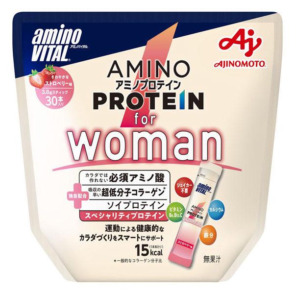 アミノバイタル アミノプロテイン for Woman ストロベリー味（30本入） 1袋 味の素 アミノ酸 プロテイン 女性  :AE99814:LOHACO !店 通販 