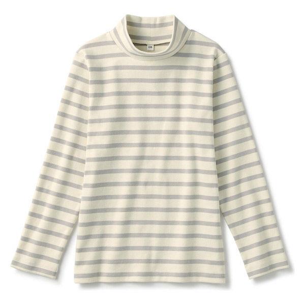 無印良品 起毛 フライス編みハイネック長袖tシャツ キッズ 110 ライトグレーボーダー 良品計画 Lohaco Paypayモール店 通販 Paypayモール