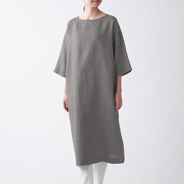 無印良品 フレンチリネン洗いざらし七分袖ワンピース 婦人 M カーキベージュ 良品計画 Lohaco Paypayモール店 通販 Paypayモール