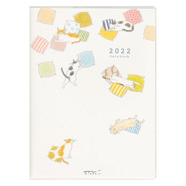 22年度 手帳 10月始まり ミドリ ポケットダイアリー 週間 ウィークリー ネコ柄 A6 Lohaco Paypayモール店 通販 Paypayモール