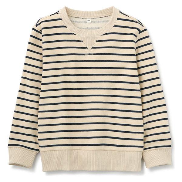 無印良品 やわらか裏毛トレーナー キッズ 1 ダークネイビーボーダー 良品計画 Lohaco Paypayモール店 通販 Paypayモール