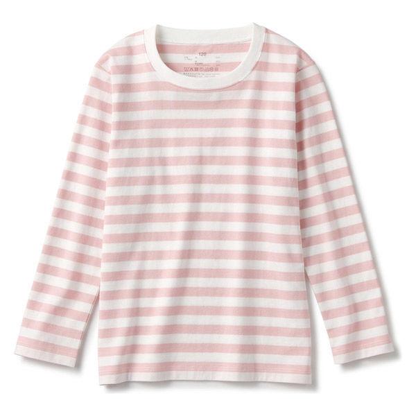 無印良品 天竺編み長袖tシャツ キッズ 110 ピンクボーダー 良品計画 Lohaco Paypayモール店 通販 Paypayモール
