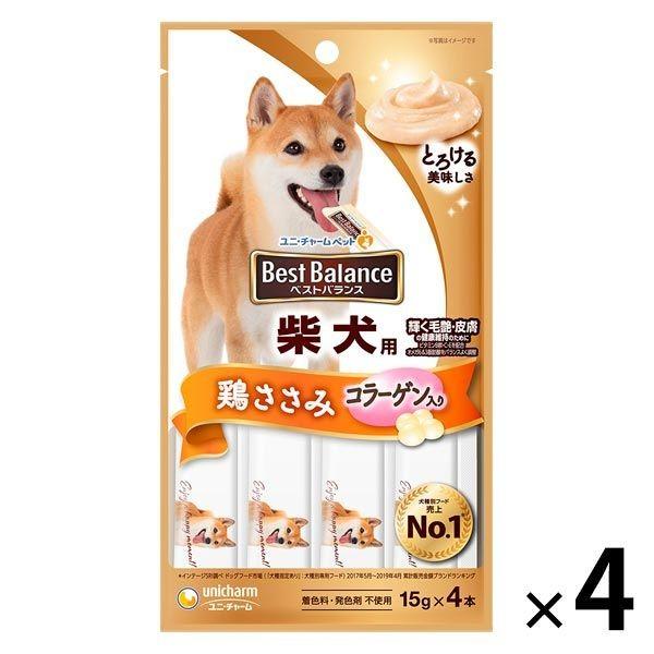 ベストバランス 犬用 柴犬用 鶏ささみ コラーゲン入 15g 4本 4袋 ユニ チャーム ドッグフード おやつ Lohaco Paypayモール店 通販 Paypayモール