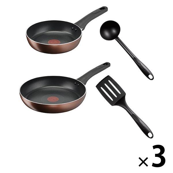T-fal(ティファール) IH チタン フライパン キッチンツール セット 3セット