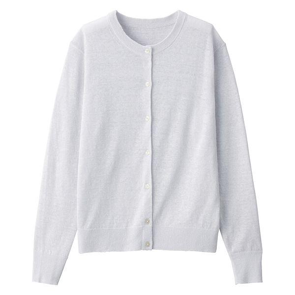 UVカットフレンチリネンクルーネックカーディガン