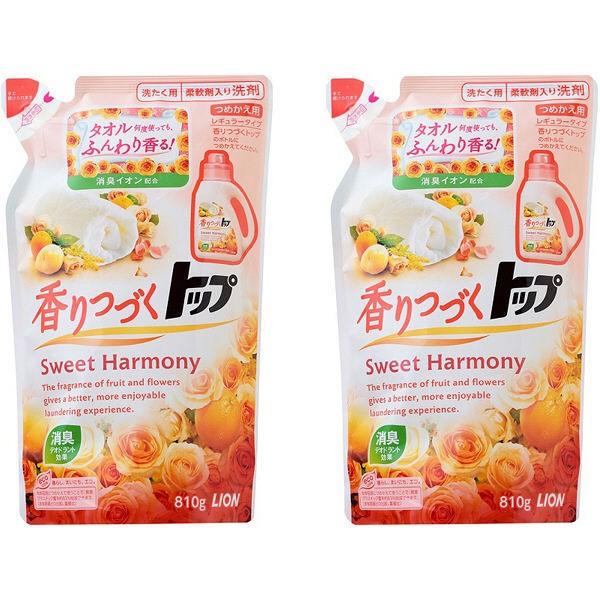 ライオン トップ 香りつづくトップ ｓｗｅｅｔ ｈａｒｍｏｎｙ つめかえ用 ８１０ｇ 液体衣料用洗剤 12点セット の価格と最安値 おすすめ通販を激安で