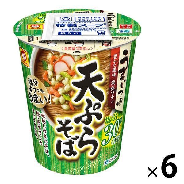 カップ麺 うまいつゆ 塩分30%オフ 天ぷらそば 72g 1セット（3個） 東洋水産