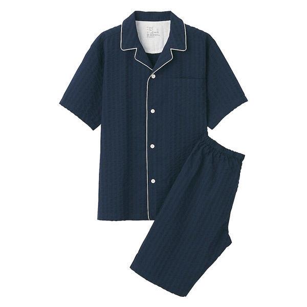 無印良品 脇に縫い目のない サッカー織り半袖パジャマ 紳士 L ダークネイビー 良品計画 Ph Lohaco Yahoo 店 通販 Yahoo ショッピング