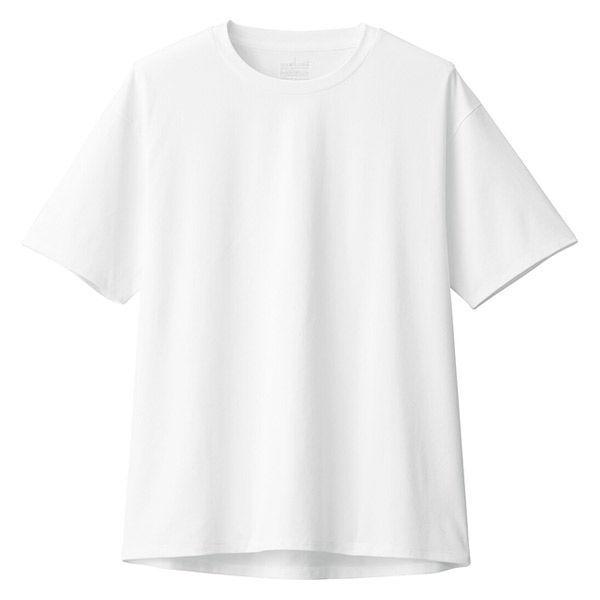 無印良品 UPF50+吸汗速乾Tシャツ 男女兼用 L 白 良品計画