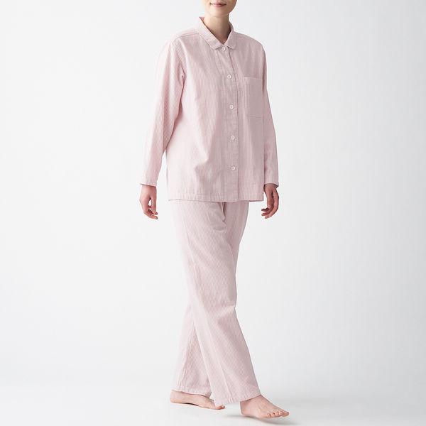 無印良品 脇に縫い目のない 二重ガーゼパジャマ 婦人 S M ピンク ストライプ 良品計画 Lohaco Paypayモール店 通販 Paypayモール