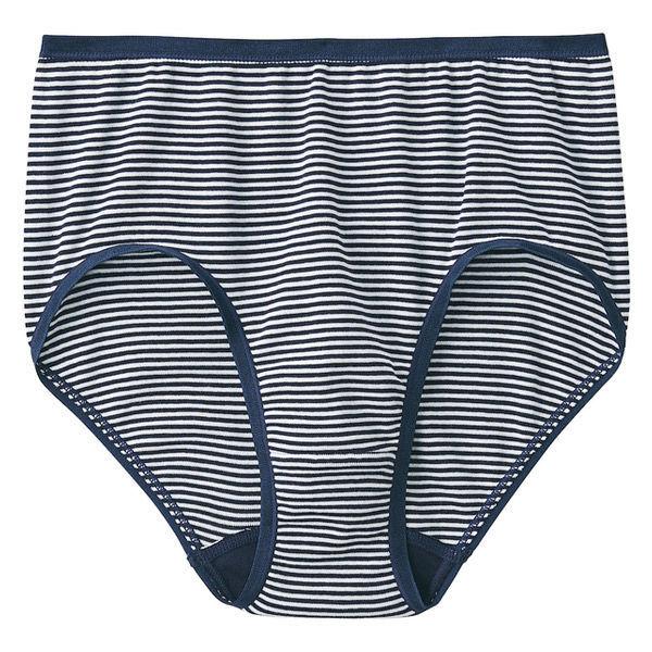 無印良品 フライス編みハイライズショーツ 婦人 L ダークネイビーボーダー 良品計画 Lohaco Paypayモール店 通販 Paypayモール