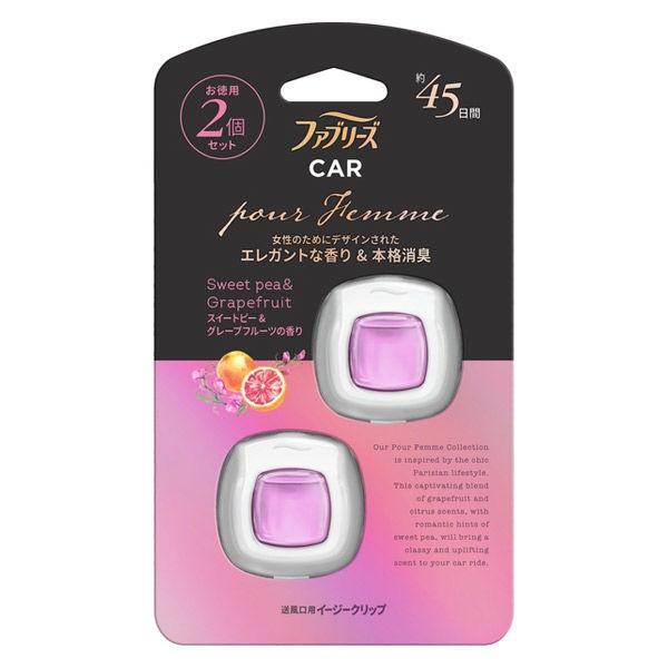 ファブリーズ クルマ用 イージークリップ プールファム スイートピー グレープフルーツの香り 1パック 2個入 消臭剤 車 芳香剤 P G Lohaco Paypayモール店 通販 Paypayモール
