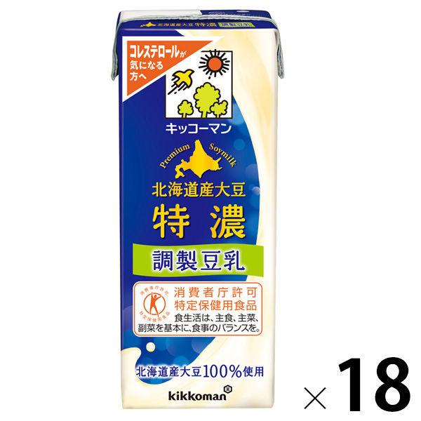 キッコーマン 北海道産大豆 特濃調整豆乳 200ml 1箱 18本入 Lohaco Paypayモール店 通販 Paypayモール