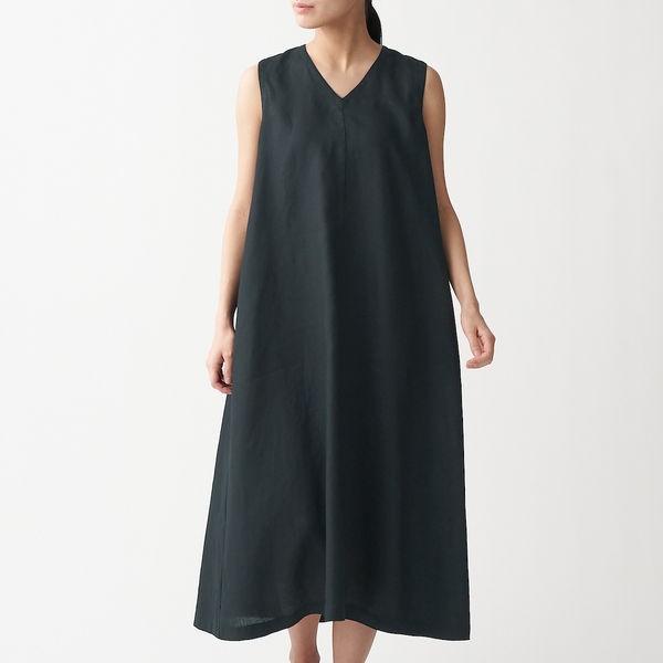 無印良品 フレンチリネン洗いざらしノースリーブワンピース 婦人 M 黒 良品計画 Lohaco Paypayモール店 通販 Paypayモール