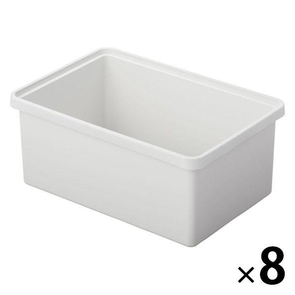 無印良品 ポリプロピレン収納ボックス 中 ホワイトグレー 幅37 奥行25 高さ16cm 8個 6795 良品計画 Lohaco Paypayモール店 通販 Paypayモール