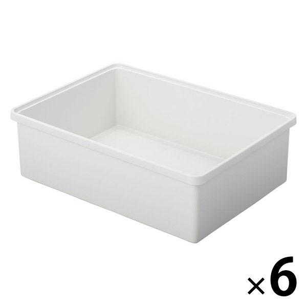 無印良品 ポリプロピレン収納ボックス ワイド 中 ホワイトグレー 幅50 5 奥行37 高さ16cm 6個 6764 良品計画 Lohaco Paypayモール店 通販 Paypayモール