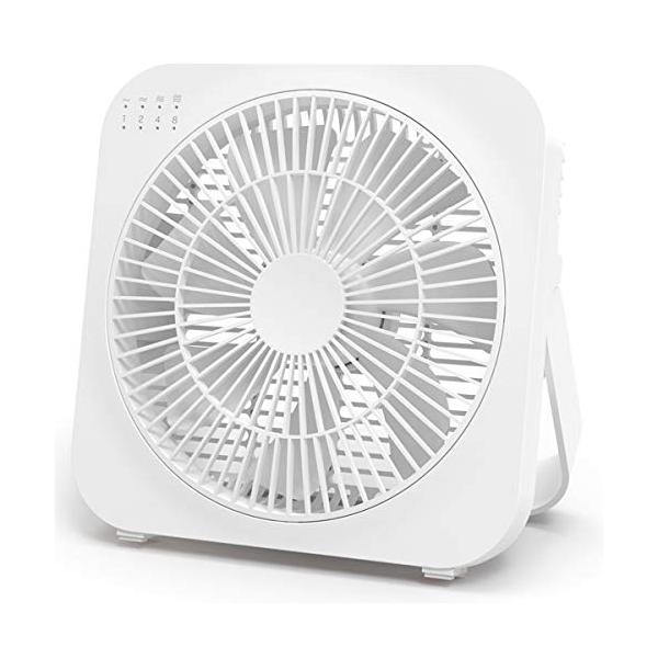 卓上扇風機 どこでもFAN DCボックスタイプ ホワイト本体サイズ:幅22×奥行6×高さ22.5cm、本体重量:約530g電源:(1)家庭用コンセント電源(AC100V 50/60Hz)(2)USB電源(DC5.0V/0.5A)、消費電力:...