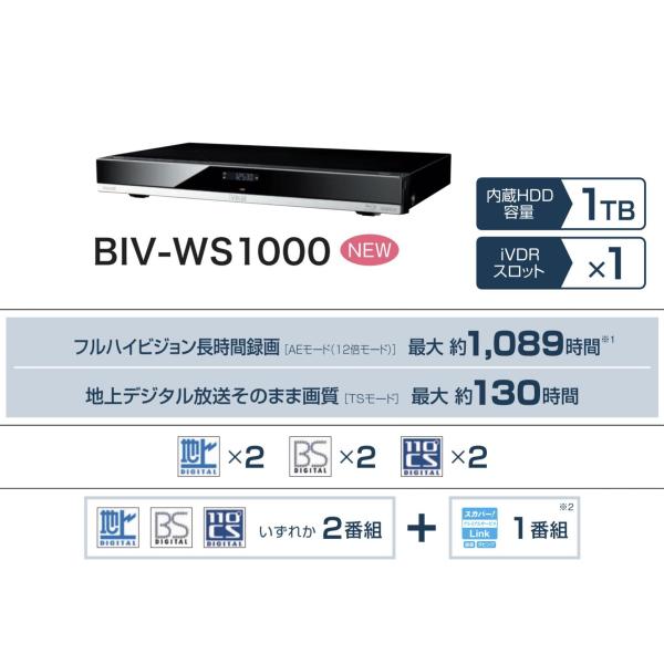 Maxell BIV-WS1000 iVDR搭載ブルーレイレコーダー ジャンク maxell アイヴィブルー 1TB 2チューナー ブルーレイレコーダー iVDR