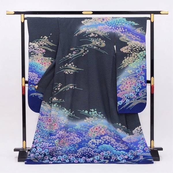 正絹振袖 中古販売 海底に輝く辻が花