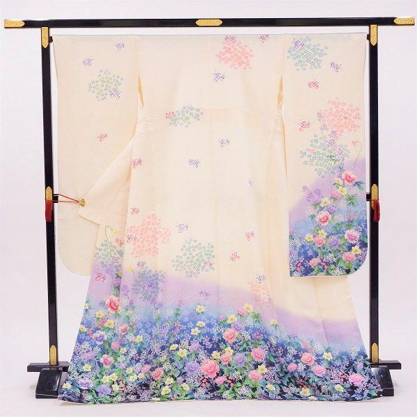 正絹振袖 中古販売 現代アートのような花畑
