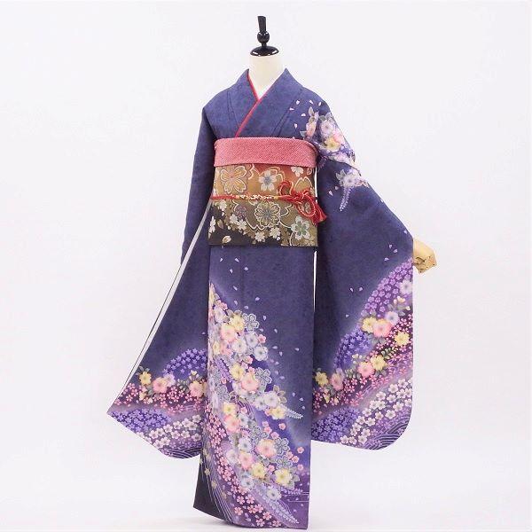 正絹振袖 写真通りの販売6点セット 夜空に映える幻の辻が花 着物だけ