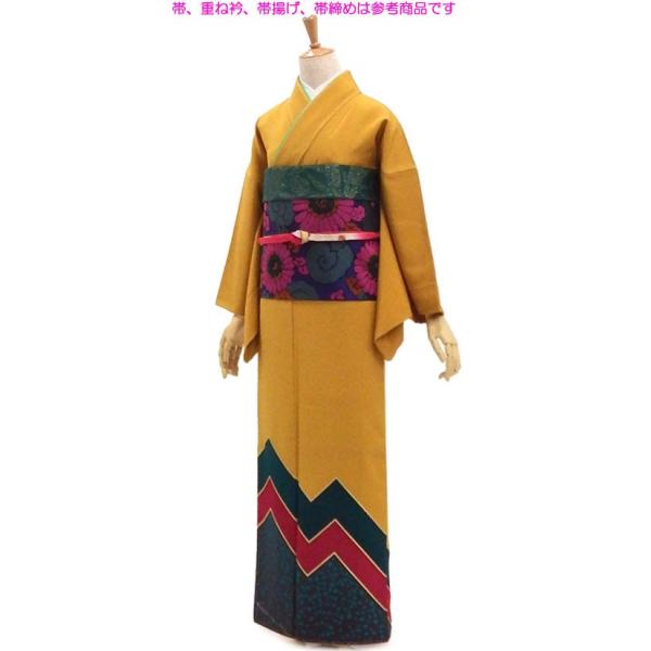 未使用品　正絹　お着物セット 正絹 新品 仕立て上がり訪問着 長襦袢付き2点セット販売 ブランド着物