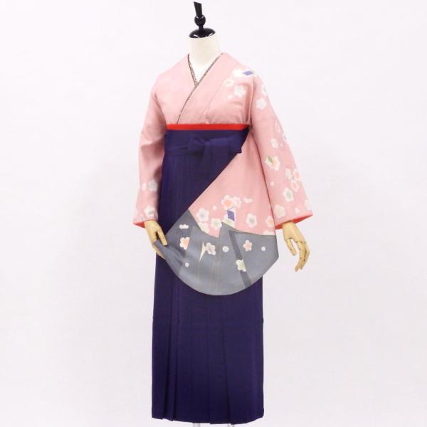 卒業式 着物と袴 6点セット販売 身長約151から154ｃｍ対応 梅の香りの春色ピンク