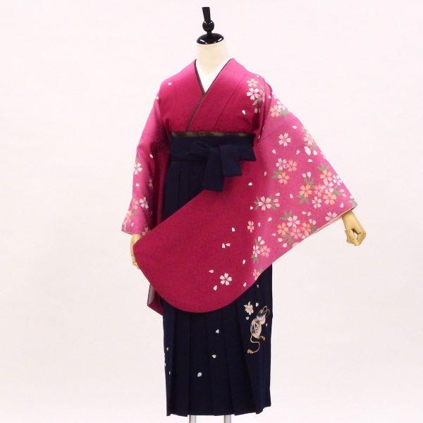 卒業式 着物と袴 6点セット販売 身長約147から150cm対応 ワイン色に